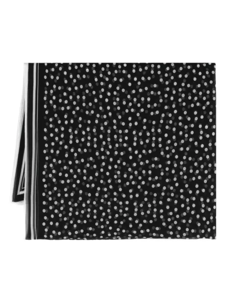 Fular Dolce & Gabbana de mătase cu buline negru