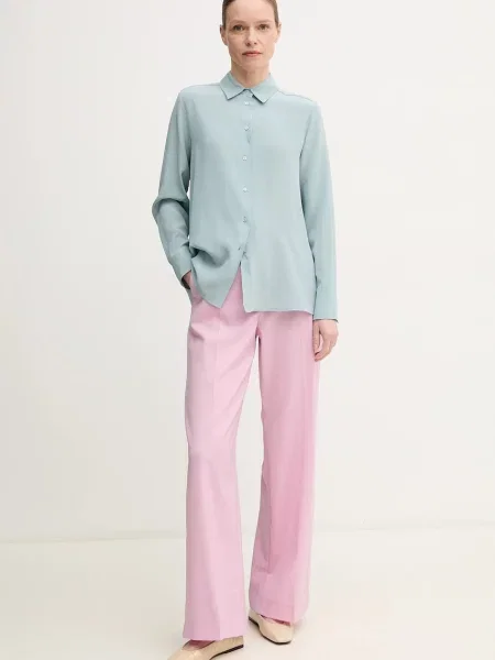 Weekend Max Mara pantaloni de lana violet
