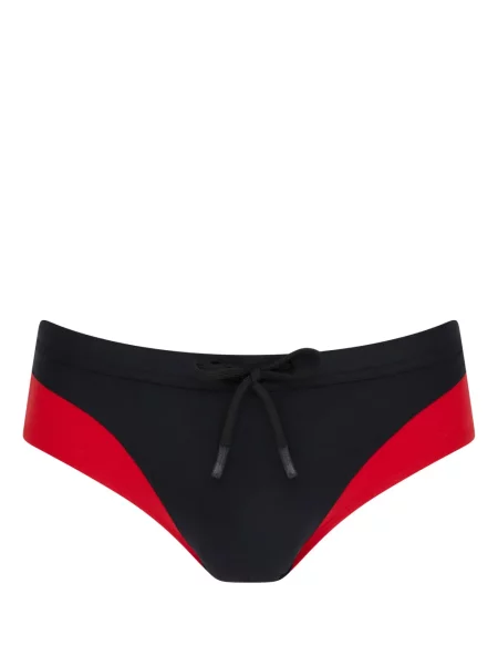 Slip de baie Let's Swim cu imagine negru