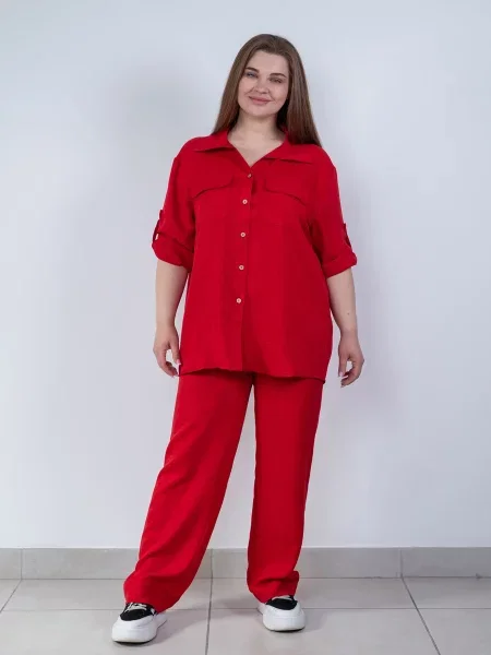 Брюки Nita из модала красные