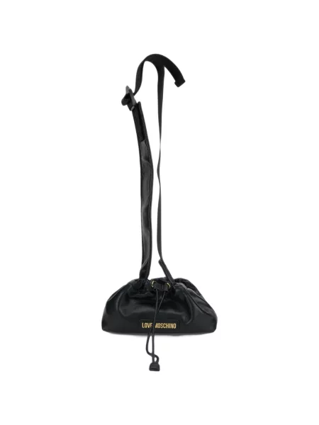 Torbica Love Moschino s autogramom s vezicama crna