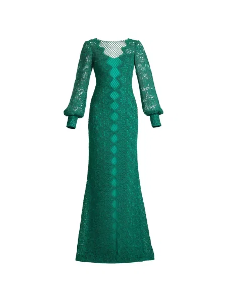 Rochie Tadashi Shoji din dantelă verde