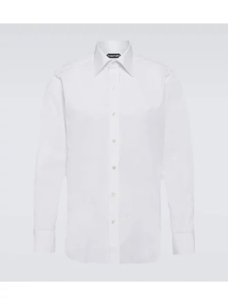 Cămașă Tom Ford din poplin alb