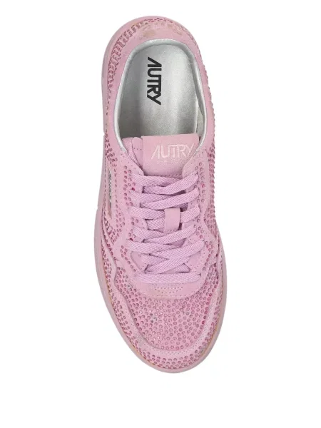 Sneakerși Autry din piele de căprioară roz