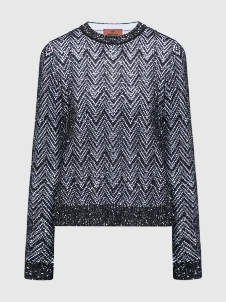 Джемпер у візерунок з паєтками Missoni чорний