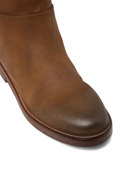 Botine Marsell din piele de căprioară maro
