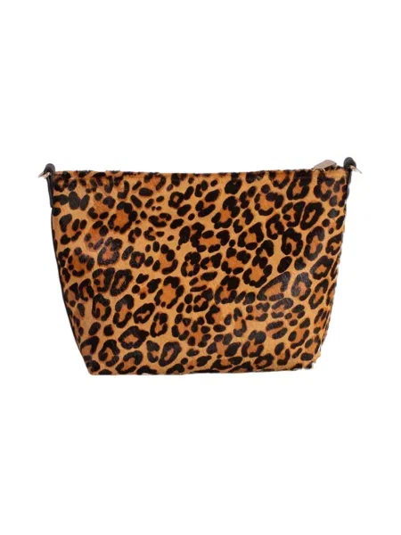 Wielobarwność torebka skórzana Mc2 Saint Barth w grochy skórzana brązowa