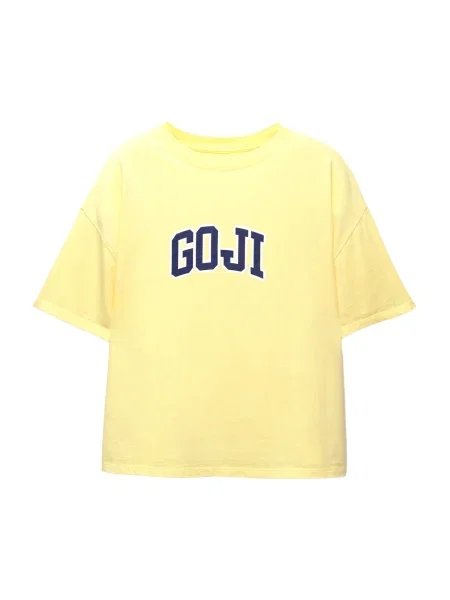 Pull&Bear Tricou albastru închis / galben alb