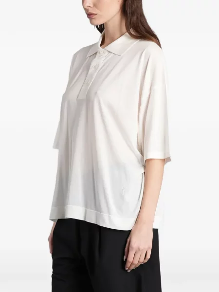 Tricou polo Ami Paris alb