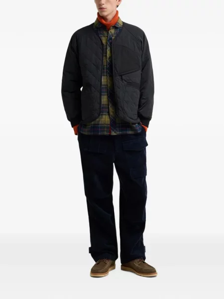 Pantaloni cargo Barbour de catifea cord albastru
