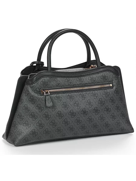 Crossbody kabelka Guess s autogramom sivá