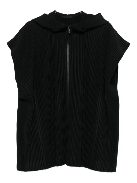 Prsluk Homme Plissé Issey Miyake s kapuljačom crna