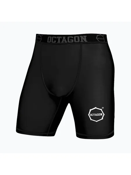 Мъжки шорти за компресия Octagon Logo black/white бяло