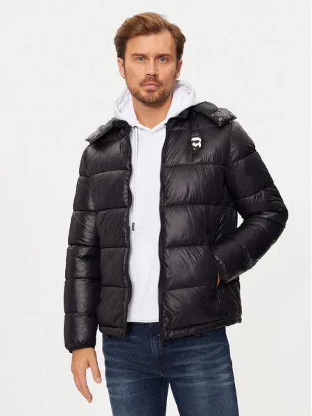 KARL LAGERFELD Geacă din puf negru