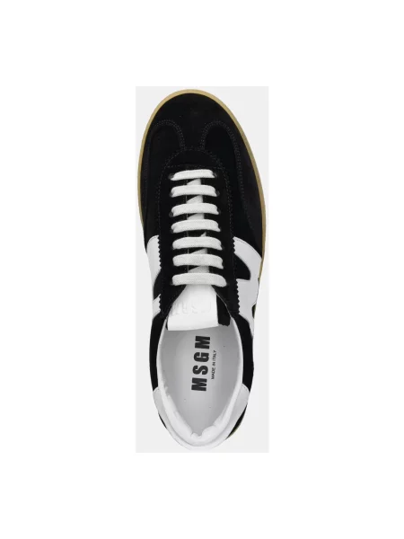 Sneakersy Msgm skórzane retro czarne