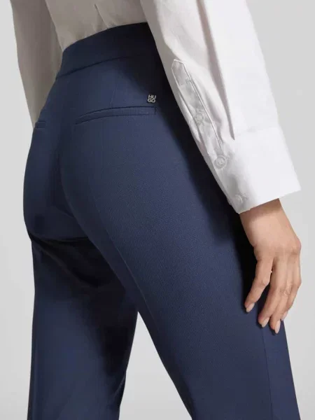 Spodnie o kroju regular fit wąskie z dodatkiem model HILESA' Hugo