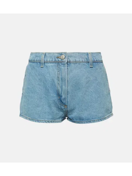 Szorty jeansowe Magda Butrym z wysoką talią niebieskie