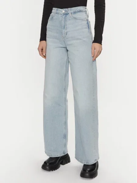 Calvin Klein Traperice Wide Leg plava