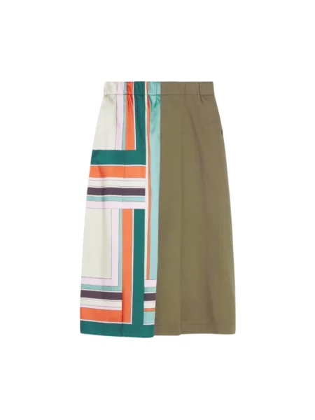 Weekend Max Mara spódnica midi rozkloszowana zielony