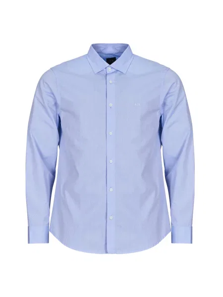 Srajca Armani Exchange z dolgimi rokavi modra
