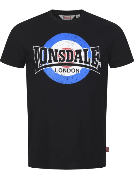 LONSDALE Tricou Huyton albastru / roșu / negru alb