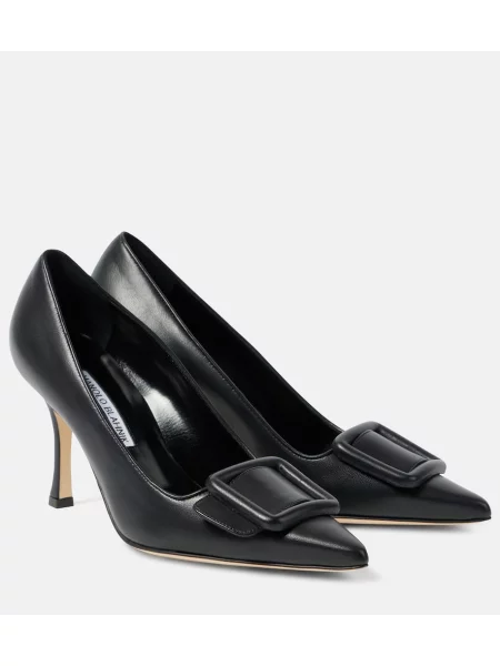 Pantofi cu toc Manolo Blahnik din piele negru