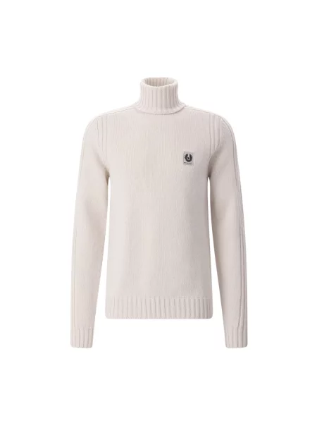 Sweter z golfem Belstaff biały
