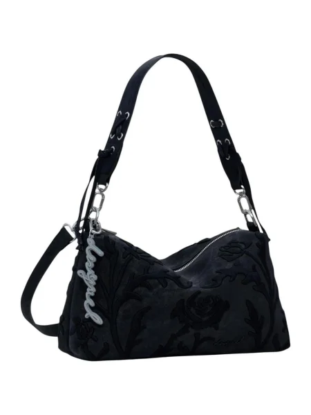 Virágos crossbody táska Desigual fekete