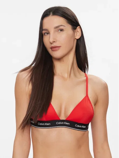 Calvin Klein Swimwear Bikini partea de sus Roșu alb