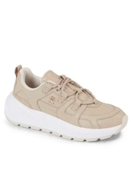 Tommy Hilfiger De piele sneakers maro