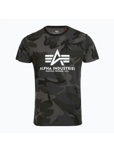 Alpha Industries Basic Camo камуфлажна поло риза за мъже черна
