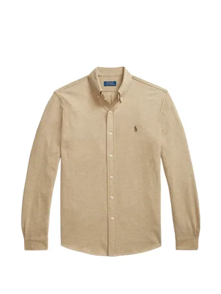 Tricou polo Polo Ralph Lauren cu autograf cu 5 buzunare în carouri gri