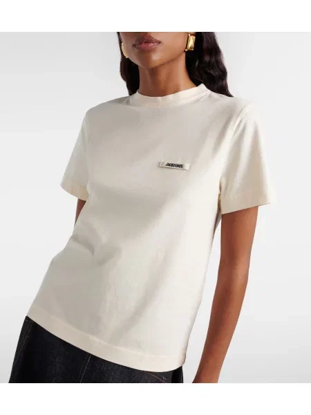 Tricou Jacquemus din jerseu alb