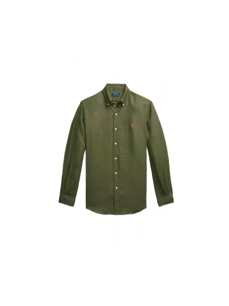 Koszula casualowa o kroju regular fit z czystego lnu Polo Ralph Lauren zielona