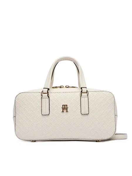 Tommy Hilfiger Kabelka Th Daily Crossover Mono Biela béžová