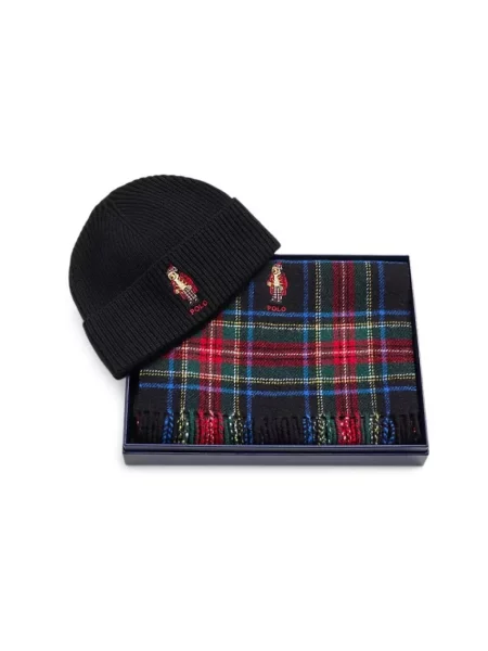 Szal Polo Ralph Lauren wełniana czarna