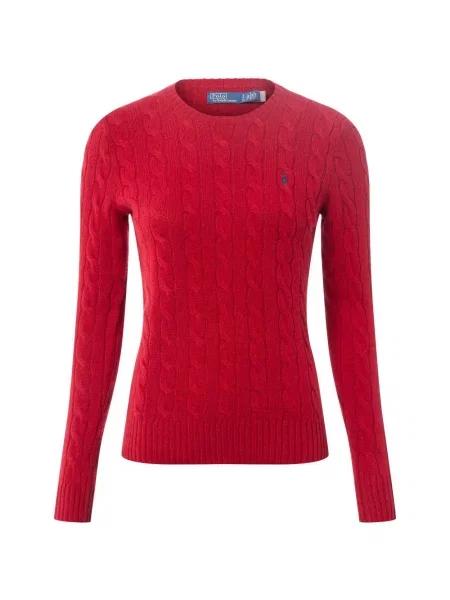Polo Ralph Lauren Sweter z zawartością kaszmiru Kobiety Kaszmir jednolity S czerwony
