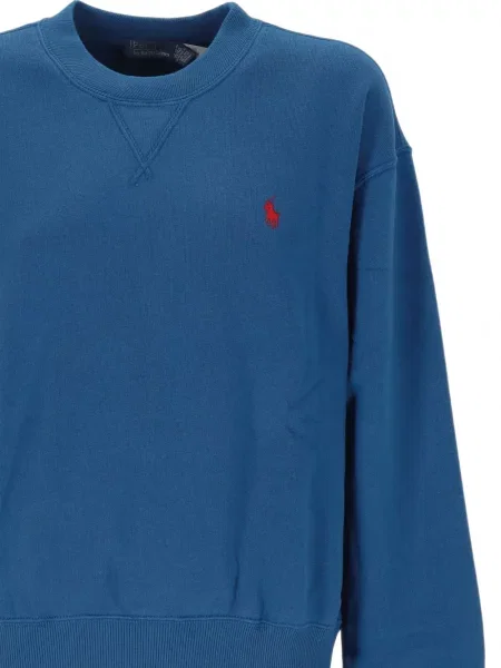 Džemperis Polo Ralph Lauren apvaliu kaklu su autografu ruoželis mėlyna