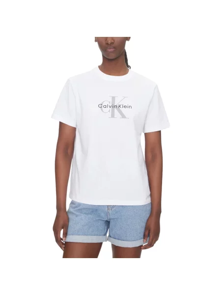 Calvin Klein Jeans Majica siva bijela