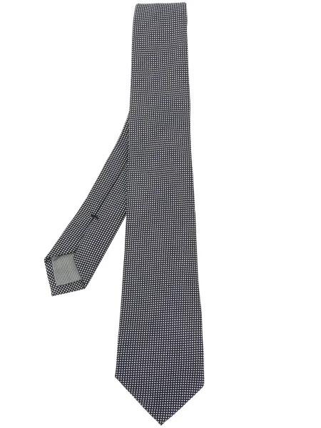 Cravată Dell'oglio cu broderie gri