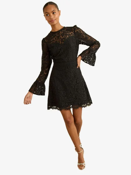 Love & roses Obleka črna