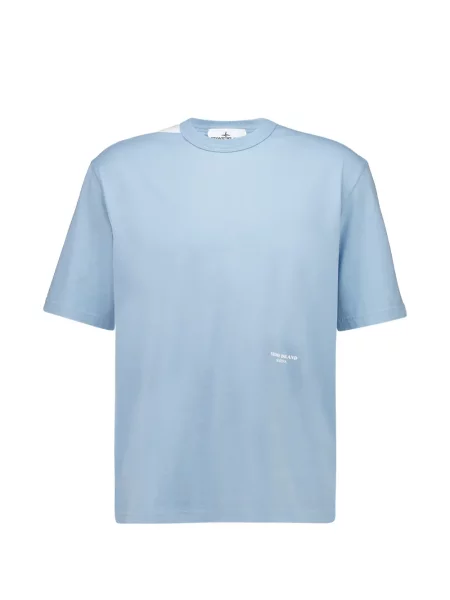 Tricou Stone Island cu strasuri albastru