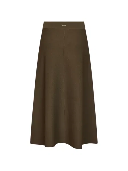 Fustă midi Max Mara tricotate evazată maro