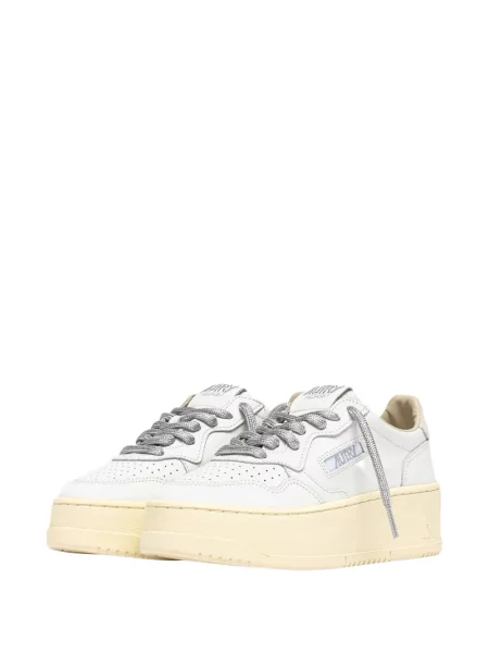 Sneakerși Autry din piele cu platformă alb