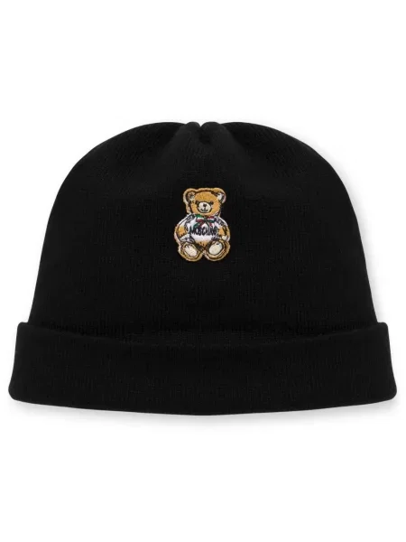 Căciulă Moschino de lână teddy negru