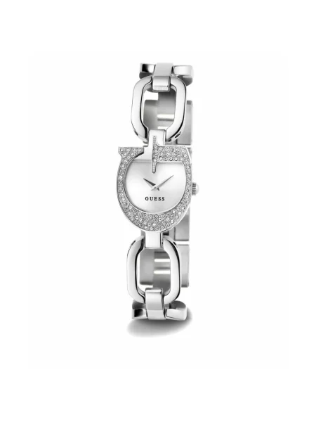 Lniany zegarek Guess szary