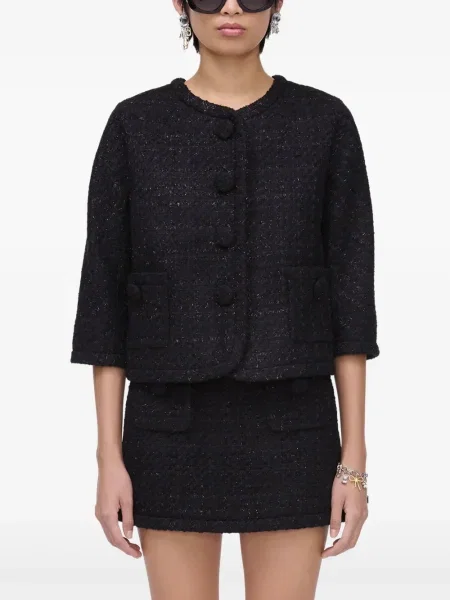 Geacă Marc Jacobs din tweed negru