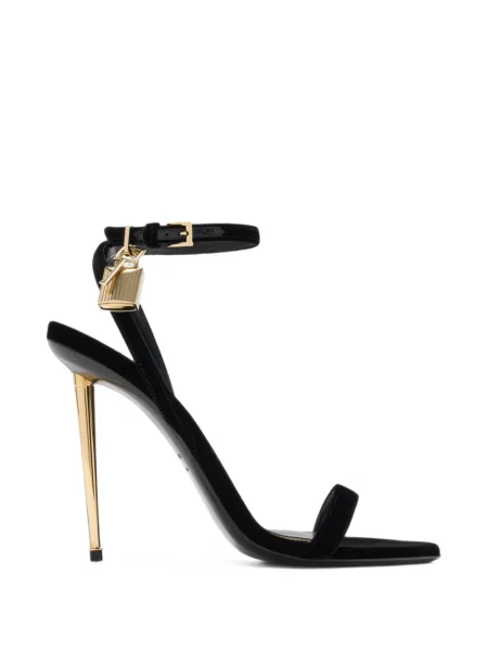 Sandale Tom Ford de catifea negru