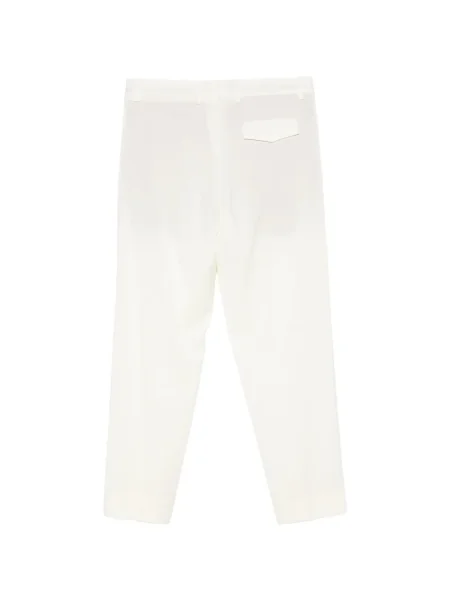 Pantaloni Costumein plisate alb
