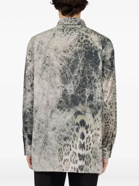 Cămașă Roberto Cavalli cu imagine cu model leopard